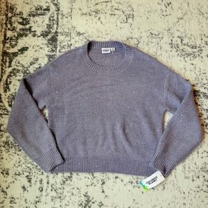 Colorful Planet Women Sweater XXL Purple Sequin Knit Crew Neck Pullover NWT